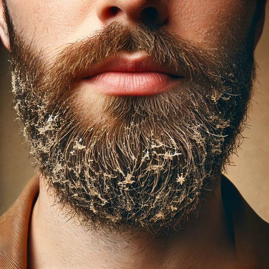 a beard with really bad dandruff
