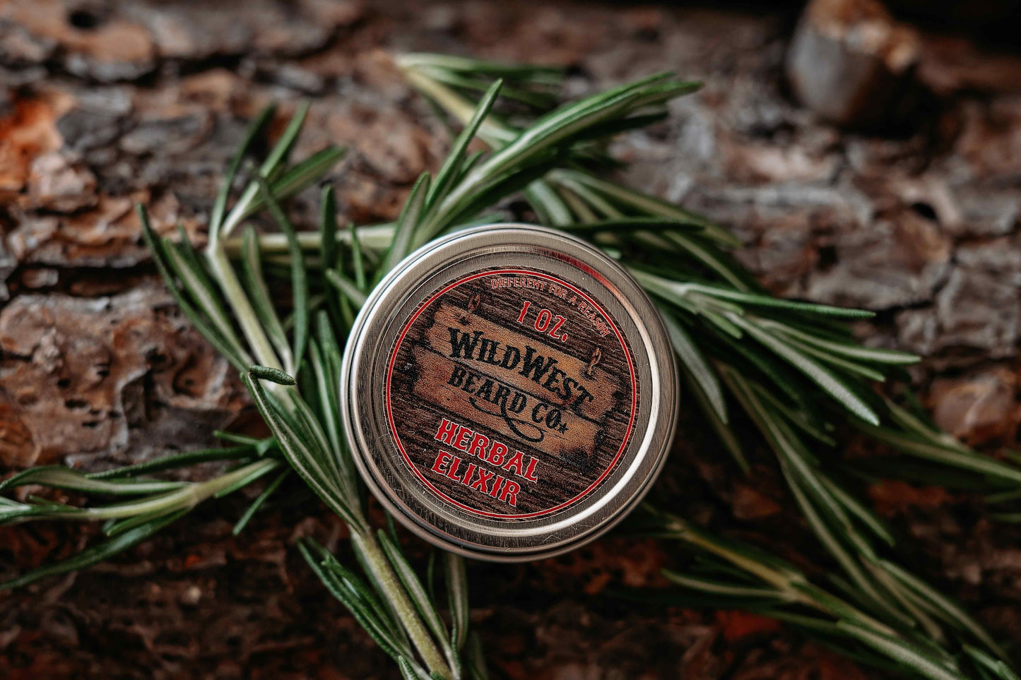 A picture of Herbal Elixir natural beard Balm with rosemary and pine bark