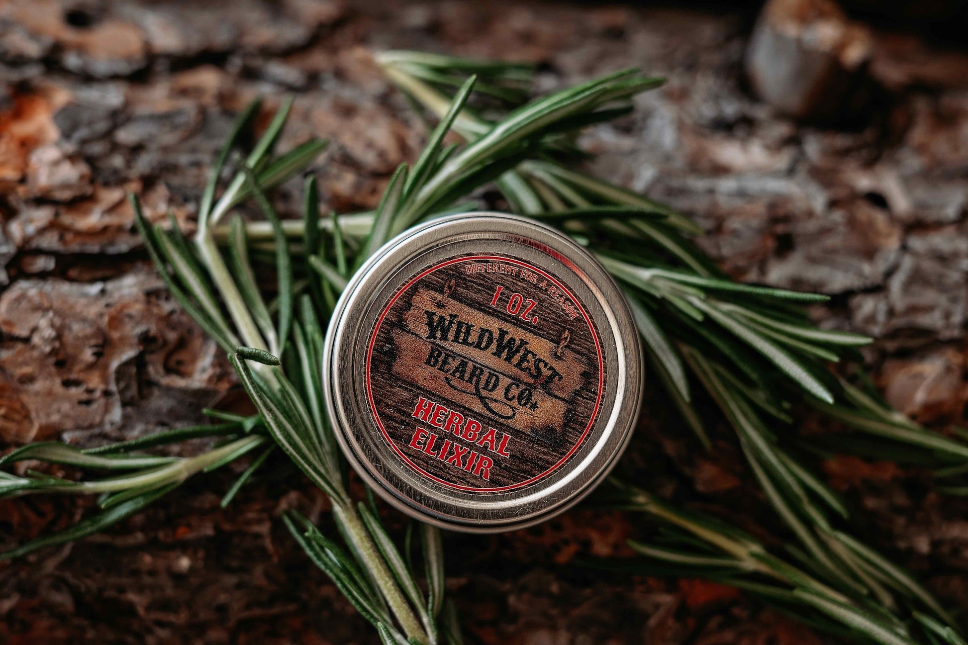 A picture of Herbal Elixir natural beard Balm with rosemary and pine bark
