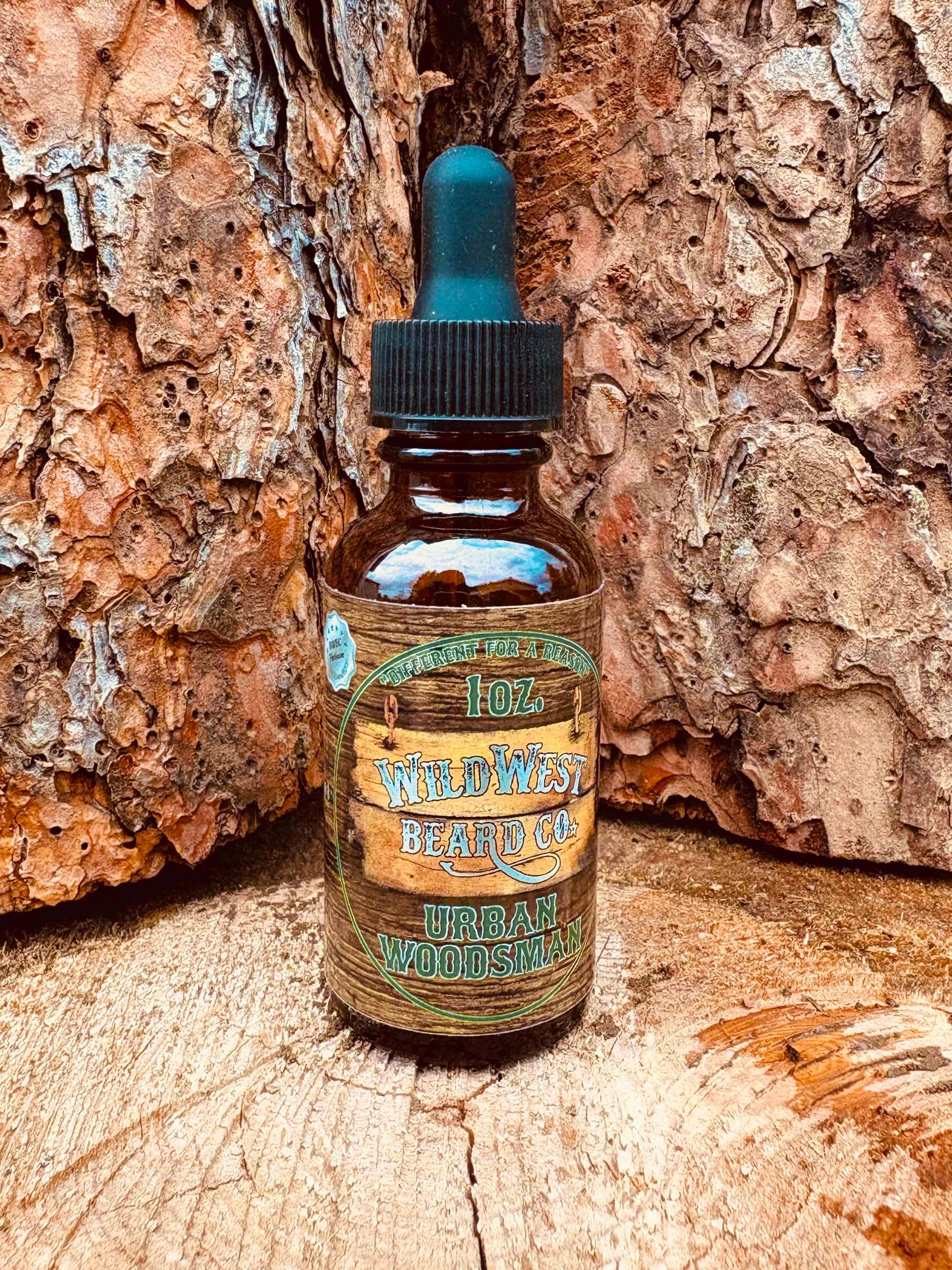A picture of the Urban Woodsman Platinum beard oil
